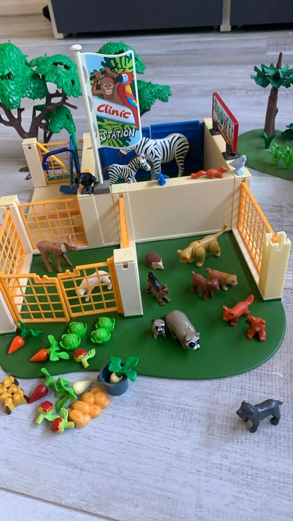 Playmobil Dierenkliniek en Dierenverblijf met veel Dieren, Ophalen, Gebruikt, Jongen of Meisje