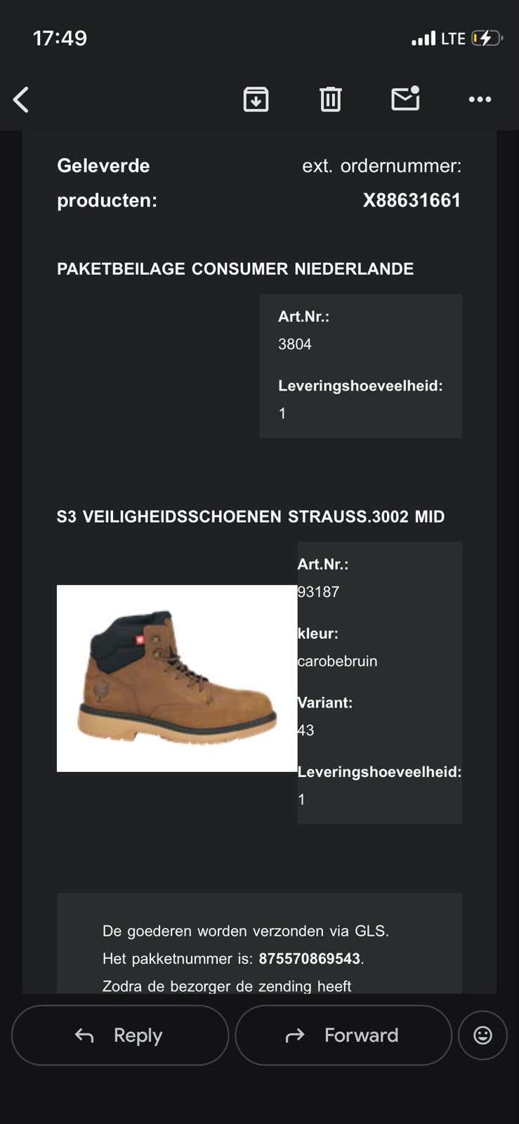 Nieuwe S3 Veiligheidsschoenen Strauss.3002 Mid Maat 43, Bruin, Nieuw, Ophalen of Verzenden, Werkschoenen