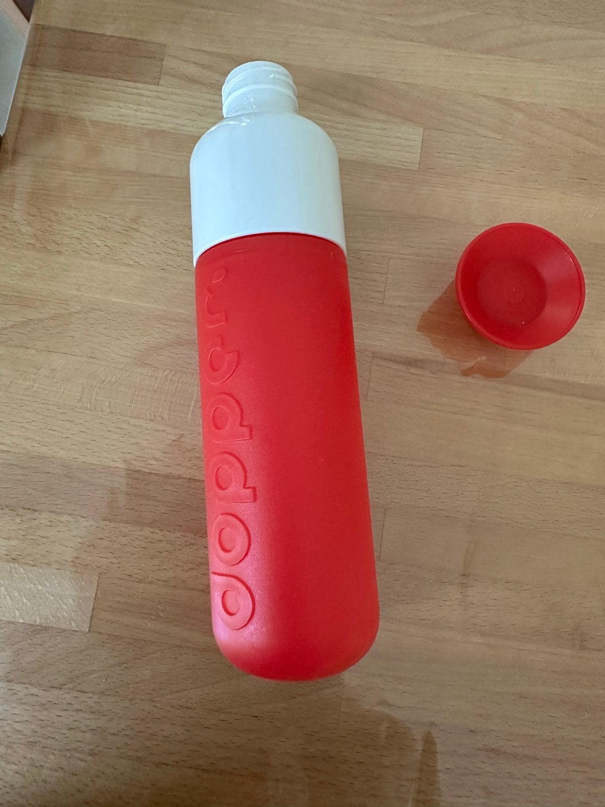 Dopper waterfles rood/wit, Sport en Fitness, Ophalen, Gebruikt