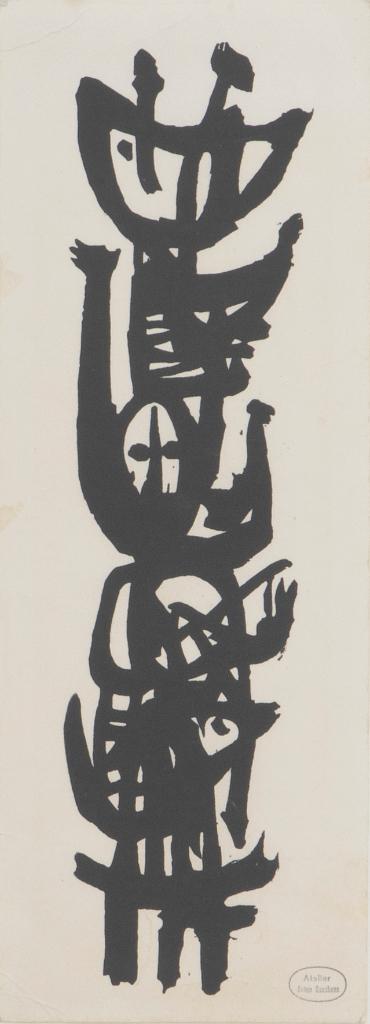 Origineel werk Anton Rooskens (1906-1976) - Gouache - Compos, Ophalen of Verzenden