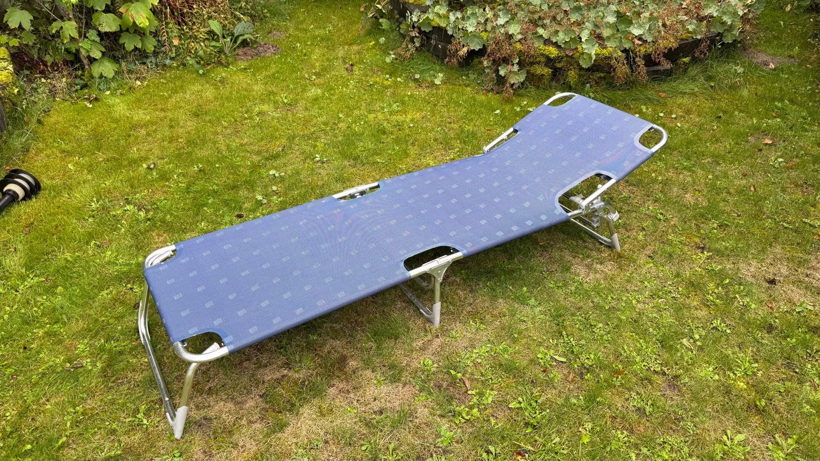 Opvouwbaar ligbed / stretcher - Blauw, Caravans en Kamperen, Ophalen, Zo goed als nieuw, Overige