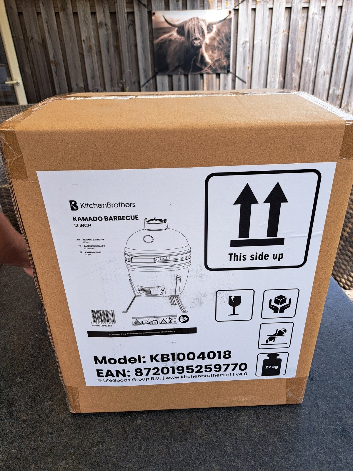KitchenBrothers Kamado Barbecue 13 inch - Nieuw in doos, Ophalen, Nieuw