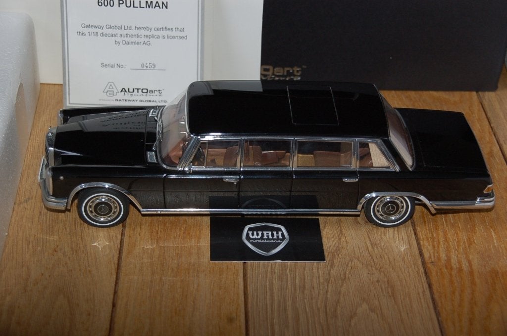 1:18 MERCEDES 600 PULLMANN black Autoart 76197 WRH, Verzenden, Zo goed als nieuw, Auto, Autoart