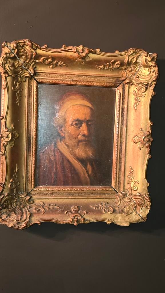 Te koop antiek klein schilderijtje... €175,=, Antiek en Kunst, Ophalen of Verzenden