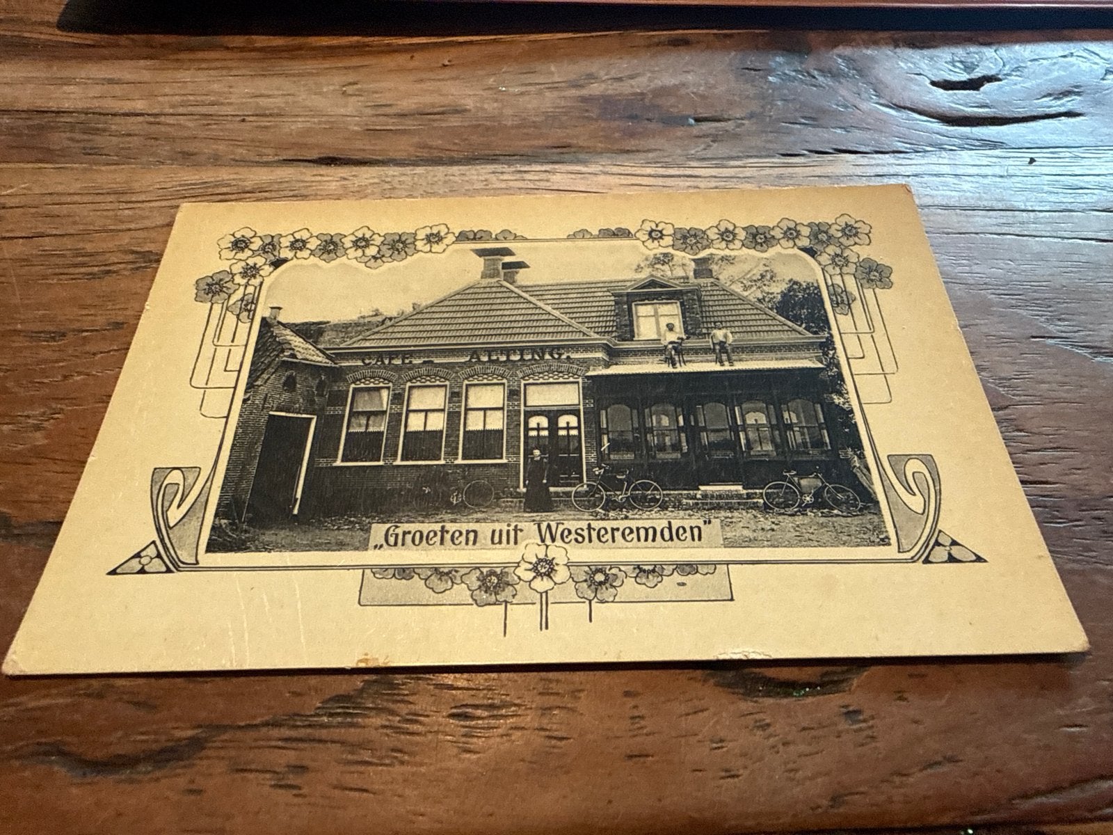 Oude Ansichtkaart Cafe Alting Westeremden Groningen, Ophalen of Verzenden, Voor 1920, Gelopen, Groningen