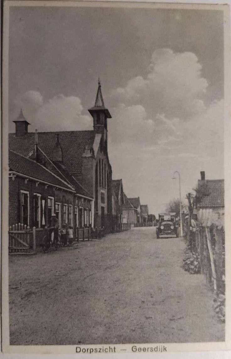 Dorpszicht Geersdijk (Zeeland) - Uitg. J.D. Noordhoek c.1931, Verzamelen, Ophalen of Verzenden, 1920 tot 1940, Ongelopen, Zeeland