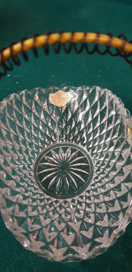 bonbon schaal vintageaustria glas, Ophalen of Verzenden