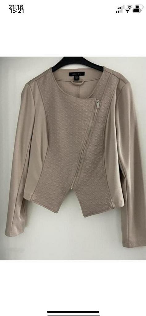 Amisu Jasje Beige Maat 42, Ophalen, Zo goed als nieuw, Maat 42/44 (L), Beige
