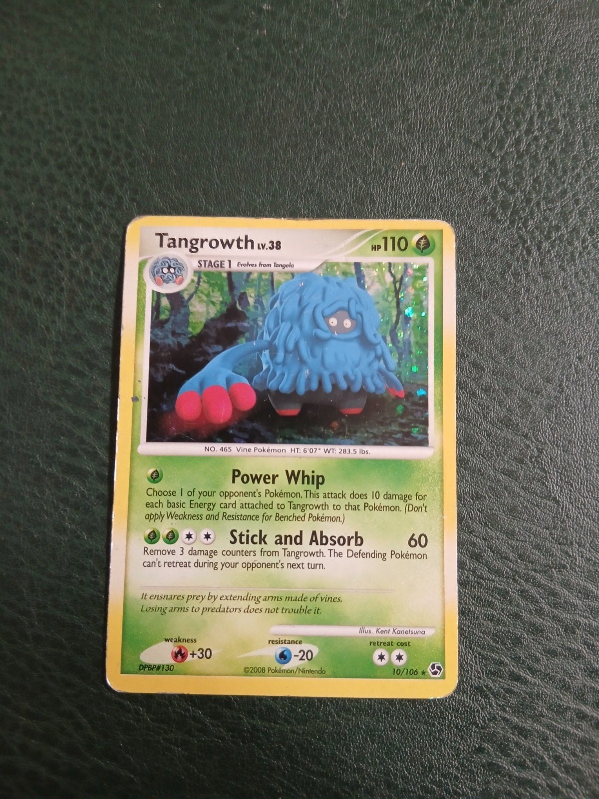 Tangrowth Lv.38 Pokémon Kaart (DPBP#130), Ophalen of Verzenden, Gebruikt, Losse kaart