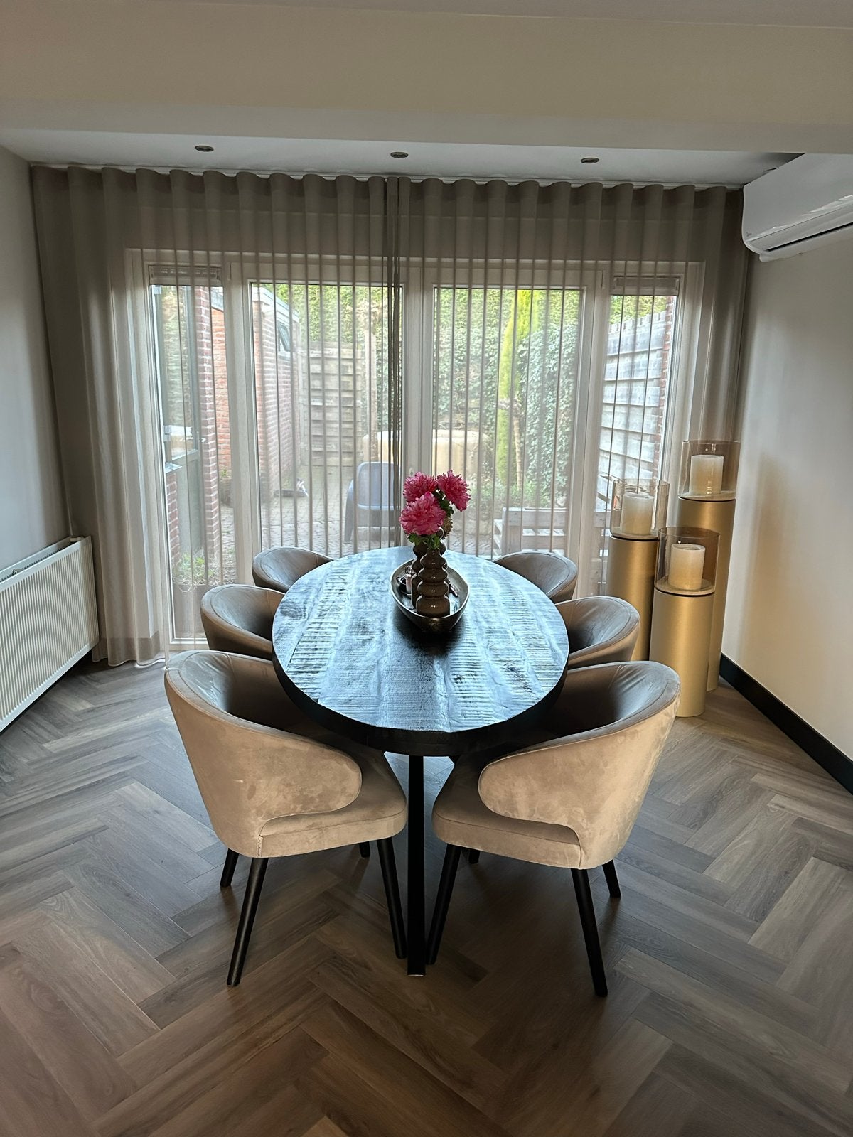 Ovale eettafel - Hotel Chique Stijl, Ophalen, Gebruikt, 100 tot 150 cm, 50 tot 100 cm