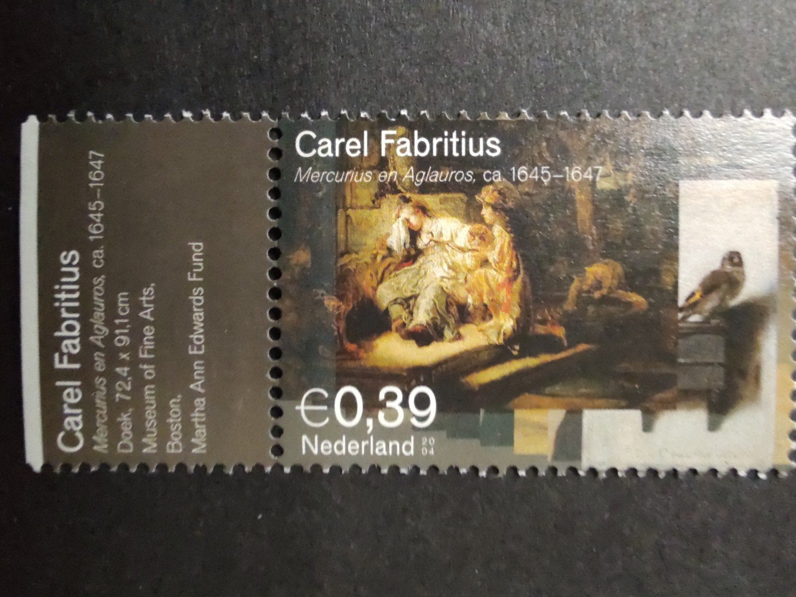 2285 Mercurius en Argus 2004 Carel Fabritius met tab, Verzenden