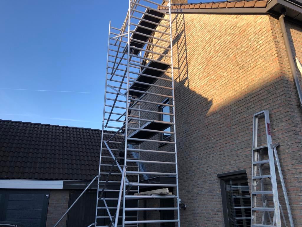Zgan Custer Steiger 8 Rekken 2 Leuningen Compleet, Doe-het-zelf en Verbouw, Steigers, Ophalen, Zo goed als nieuw, Rolsteiger of Kamersteiger