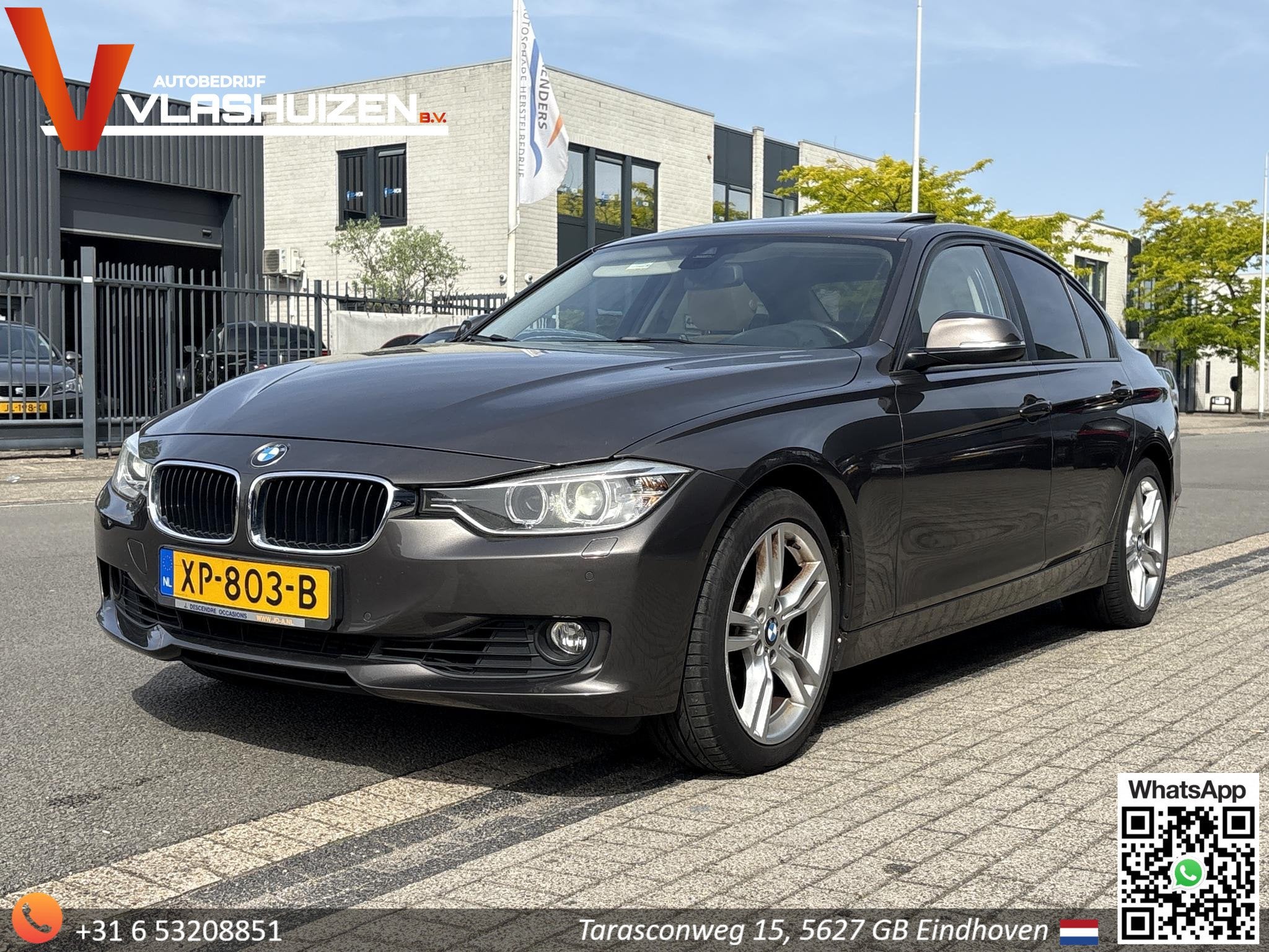BMW 3-serie 320i xDrive High Executive | Leder | Pano | Clim, Auto's, Gebruikt, Euro 6, 4 cilinders, Bruin