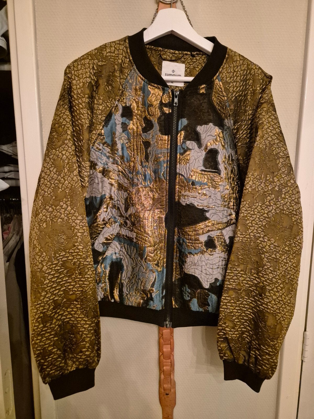 Summum Bomberjack Goud/Zwart/Blauw XL, Summum, Maat 46/48 (XL) of groter, Ophalen of Verzenden, Zo goed als nieuw