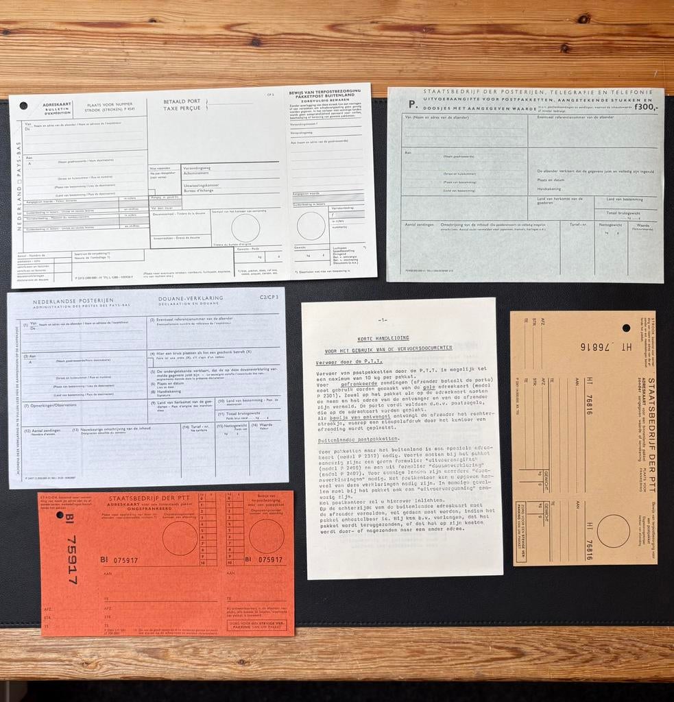 Diverse ongebruikte documenten/adreskaarten PTT (jaren 60), Ophalen of Verzenden, Zo goed als nieuw, Overige soorten