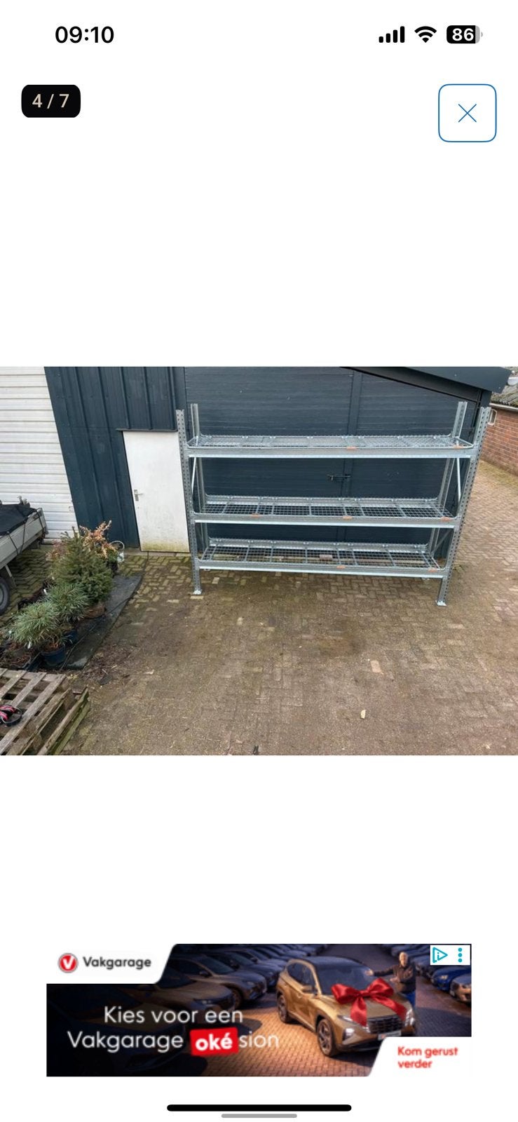 Nette verzinkte grootvakstelling stelling stellingen, Doe-het-zelf en Verbouw, Ophalen of Verzenden, Zo goed als nieuw, 170 cm of meer