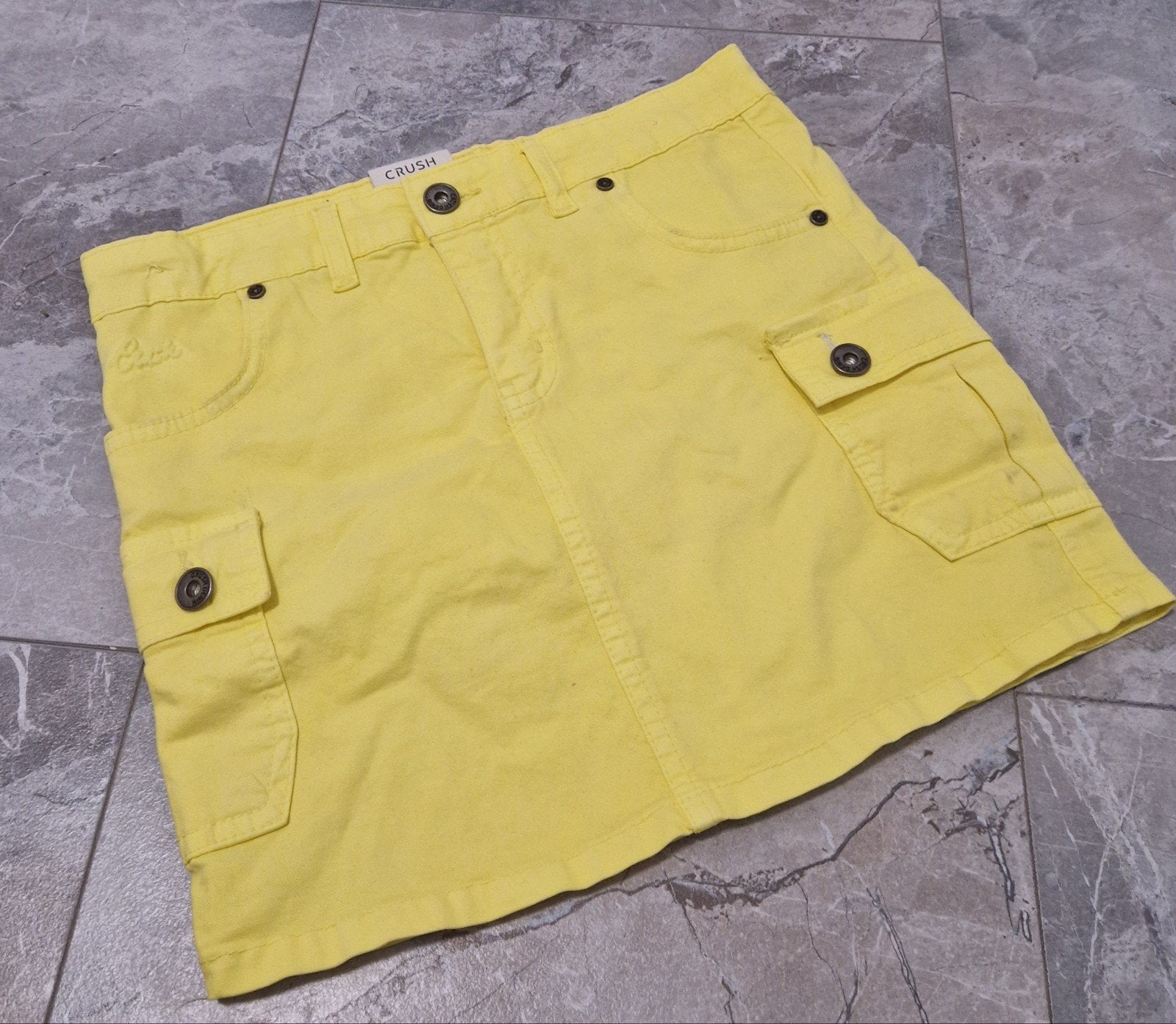 Nieuw met kaartje: Crush Denim gele spijkerrok / cargo rok m, Ophalen of Verzenden, Overige maten, Geel