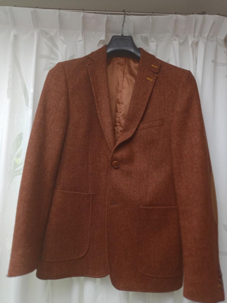 Stijlvol Tweed Colbert met Elleboogstukken, Kleding | Heren, Maat 48/50 (M), Ophalen of Verzenden, Gedragen, Onbekend