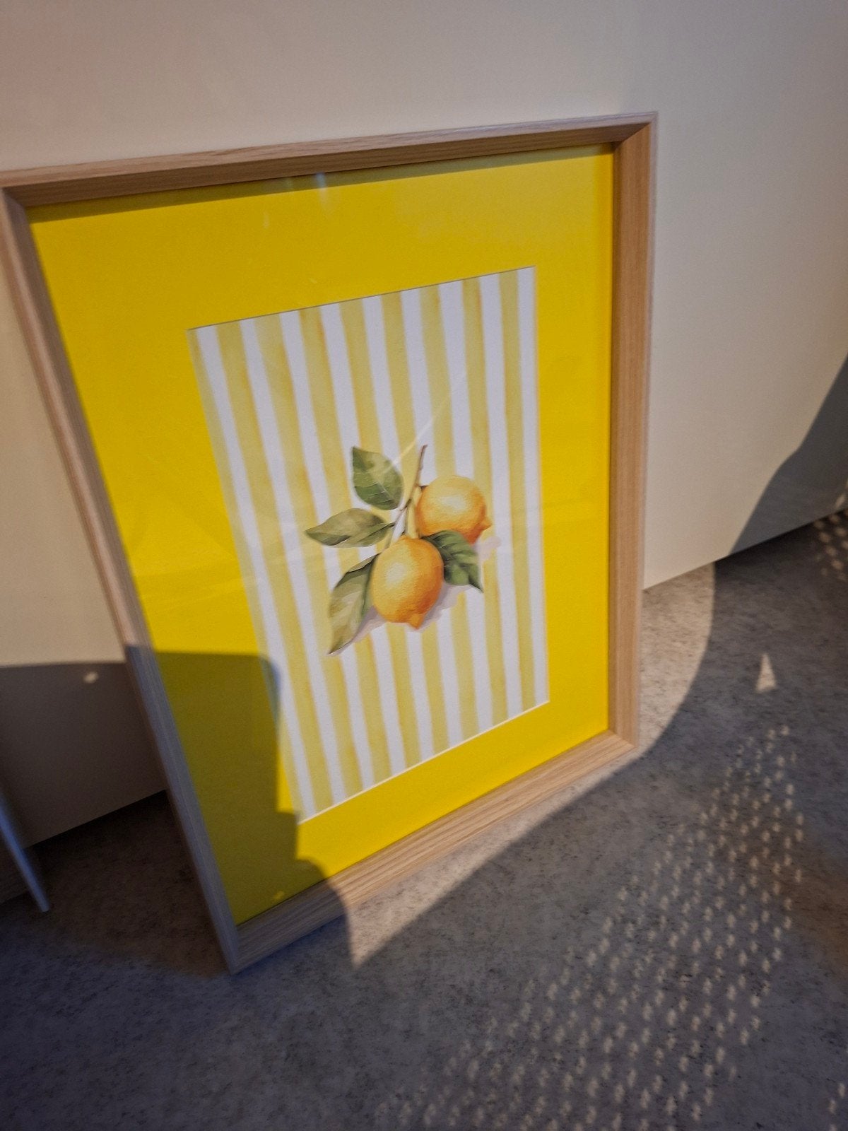 Ingelijste citroenprint - Geel en fris, Ophalen, 50 – 75, Minder dan 50 cm, Print
