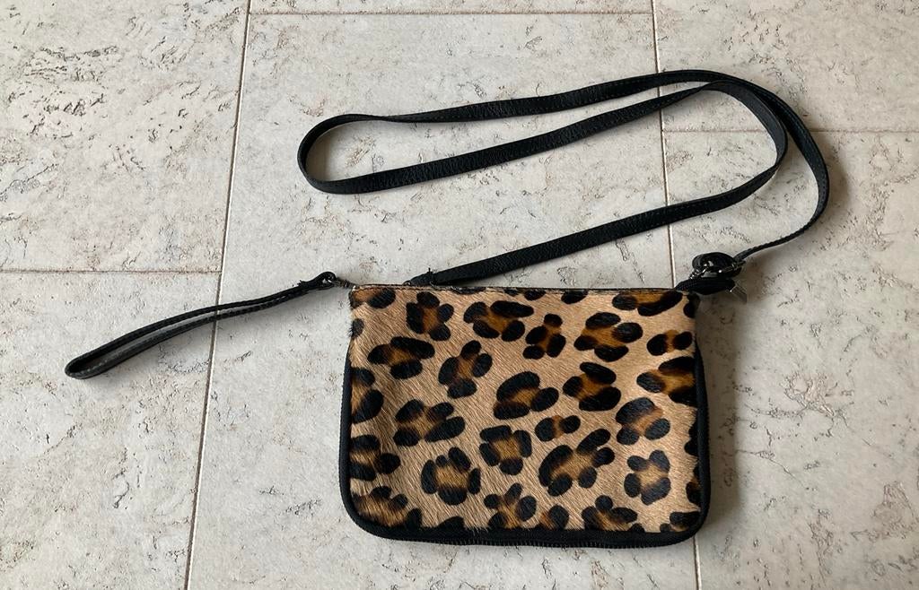 Vera Pelle leren handtas, schoudertas en clutch ineen, Sieraden, Tassen en Uiterlijk, Tassen | Damestassen, Ophalen of Verzenden
