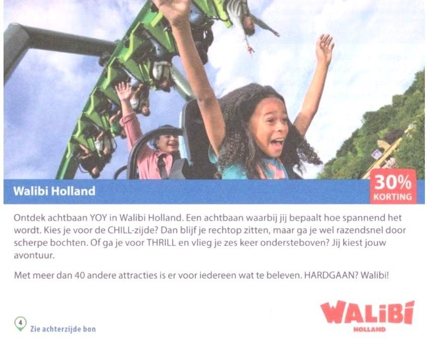 Walibi Holland 30% kortingslink/code, Drie personen of meer, Overige typen