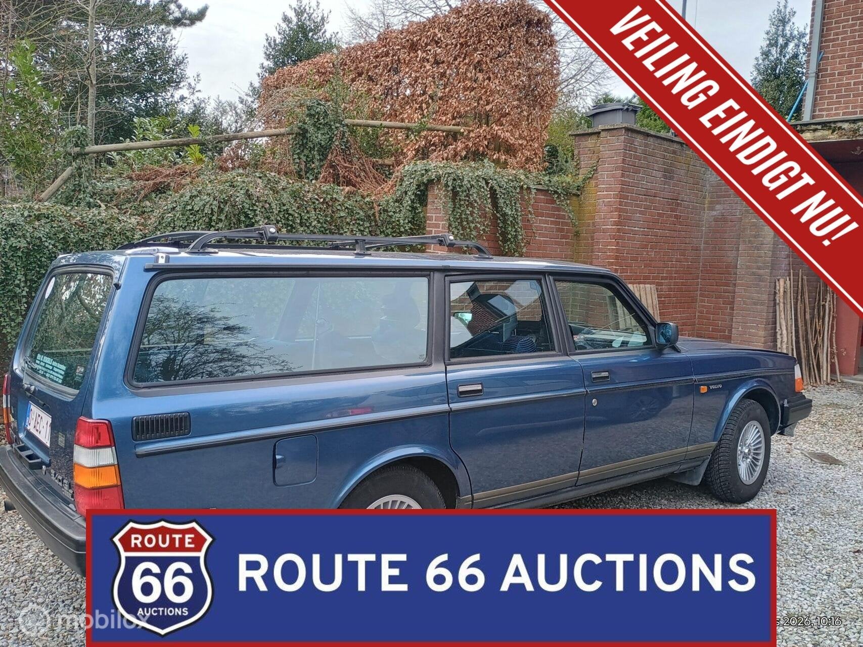 Volvo 240 GL Estate | 1988 | Route 66 Auctions, Auto's, Overige carrosserieën, Zwart, Bedrijf, Handgeschakeld
