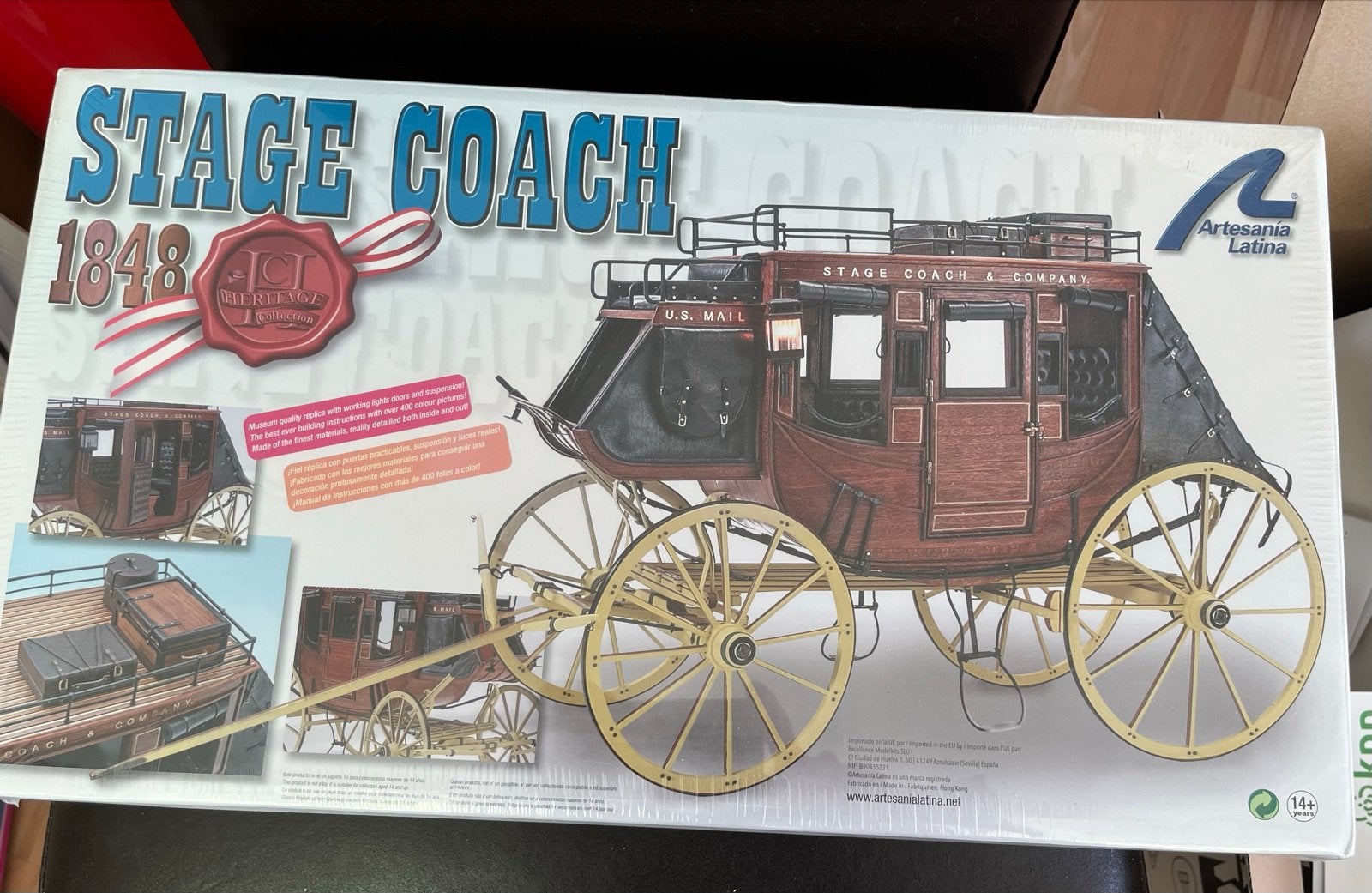 Artesanía Latina Stage Coach 1848 Modelbouwkit Nieuw, Ophalen of Verzenden, Nieuw, Overige typen, Overige merken