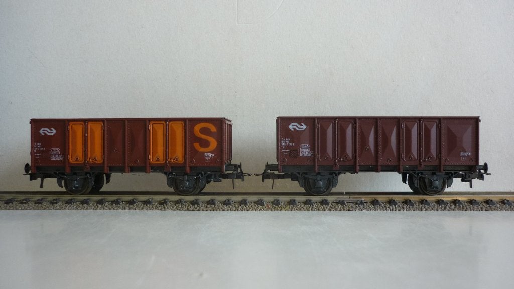 2 Roco H0 NS hoge bakwagons, Gebruikt, Gelijkstroom, Wagon, Ophalen of Verzenden