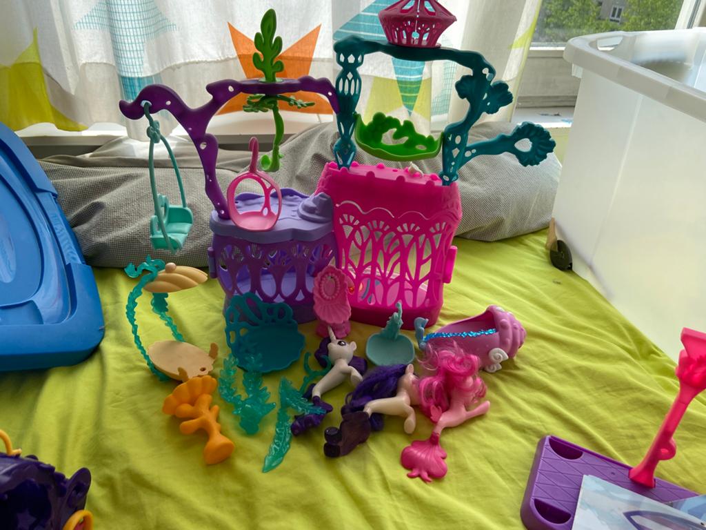 My Little Pony onderwater kasteel met toebehoren, Ophalen of Verzenden, Zo goed als nieuw, Jongen of Meisje