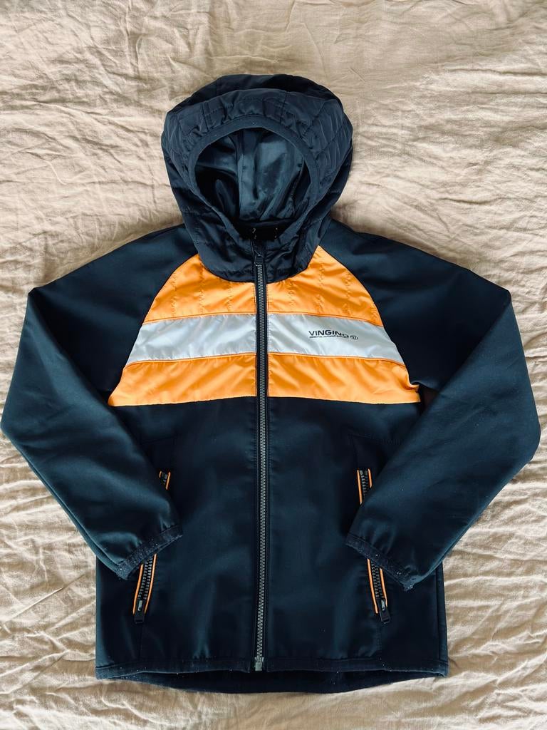Vingino wind- & waterbestendige jas met fleecevoering mt 140, Ophalen, Gebruikt, Jongen, Jas