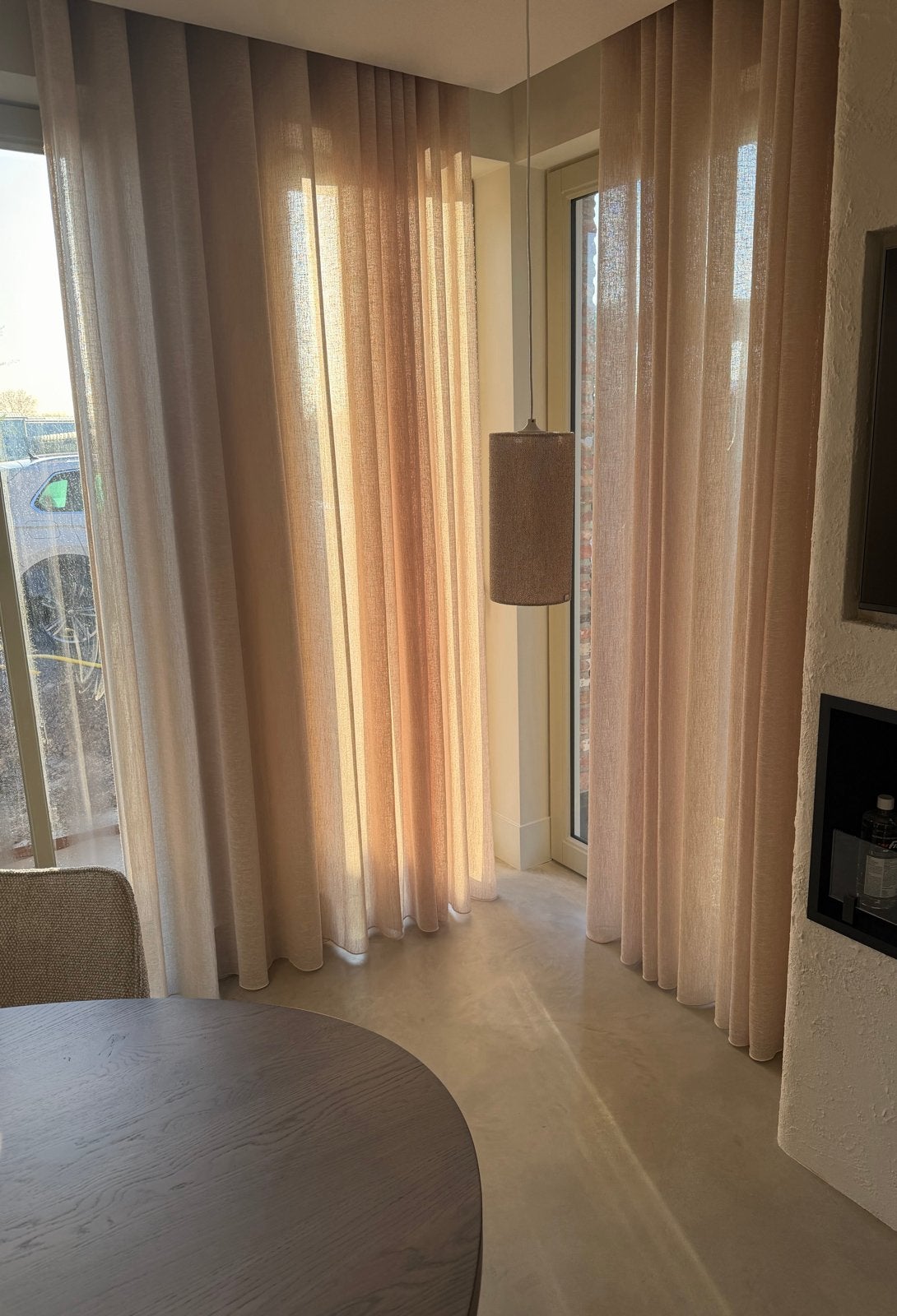 By Eve fabric shade sand beige 240 hanglamp, Ophalen of Verzenden, Nieuw
