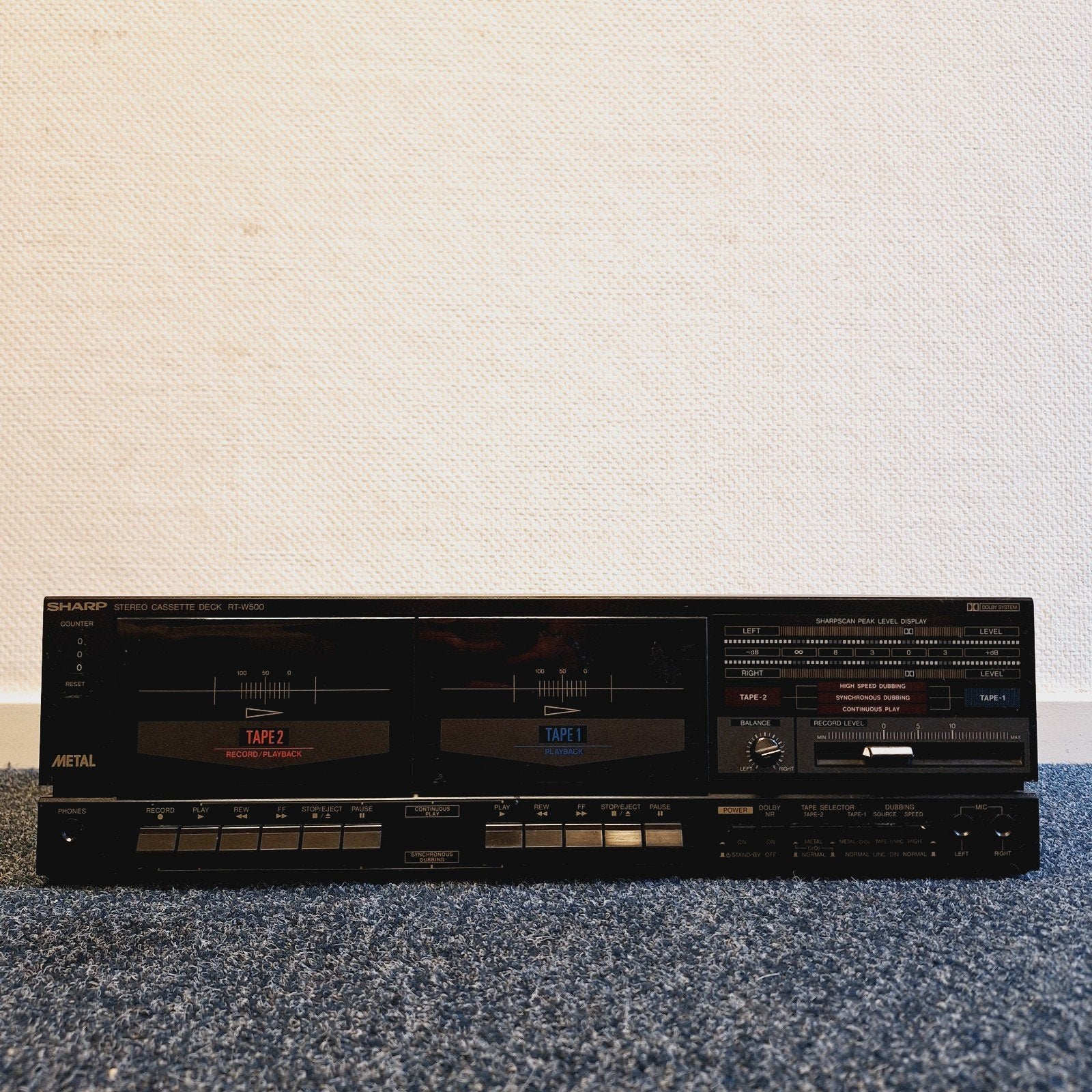 Sharp RT-W500 - Stereo Cassettedeck (Dubbel), Audio, Tv en Foto, Overige merken, Dubbel, ., Ophalen of Verzenden