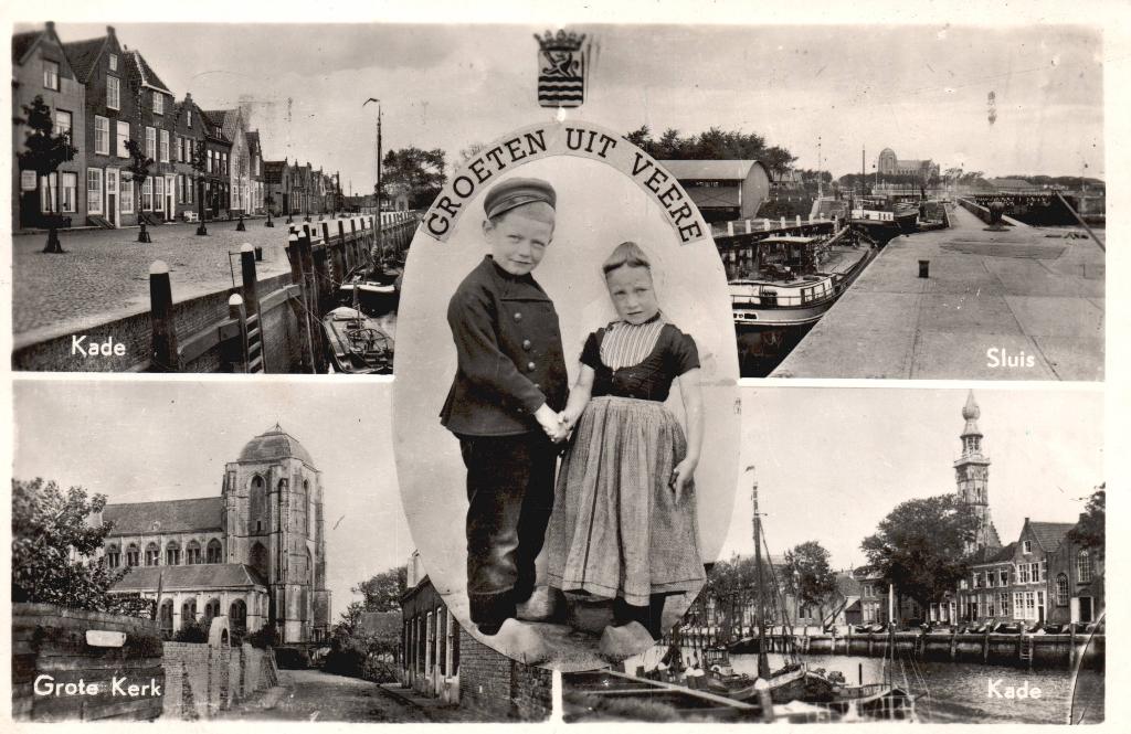 Groeten uit Veere  131260, Ophalen of Verzenden, Gelopen, Zeeland