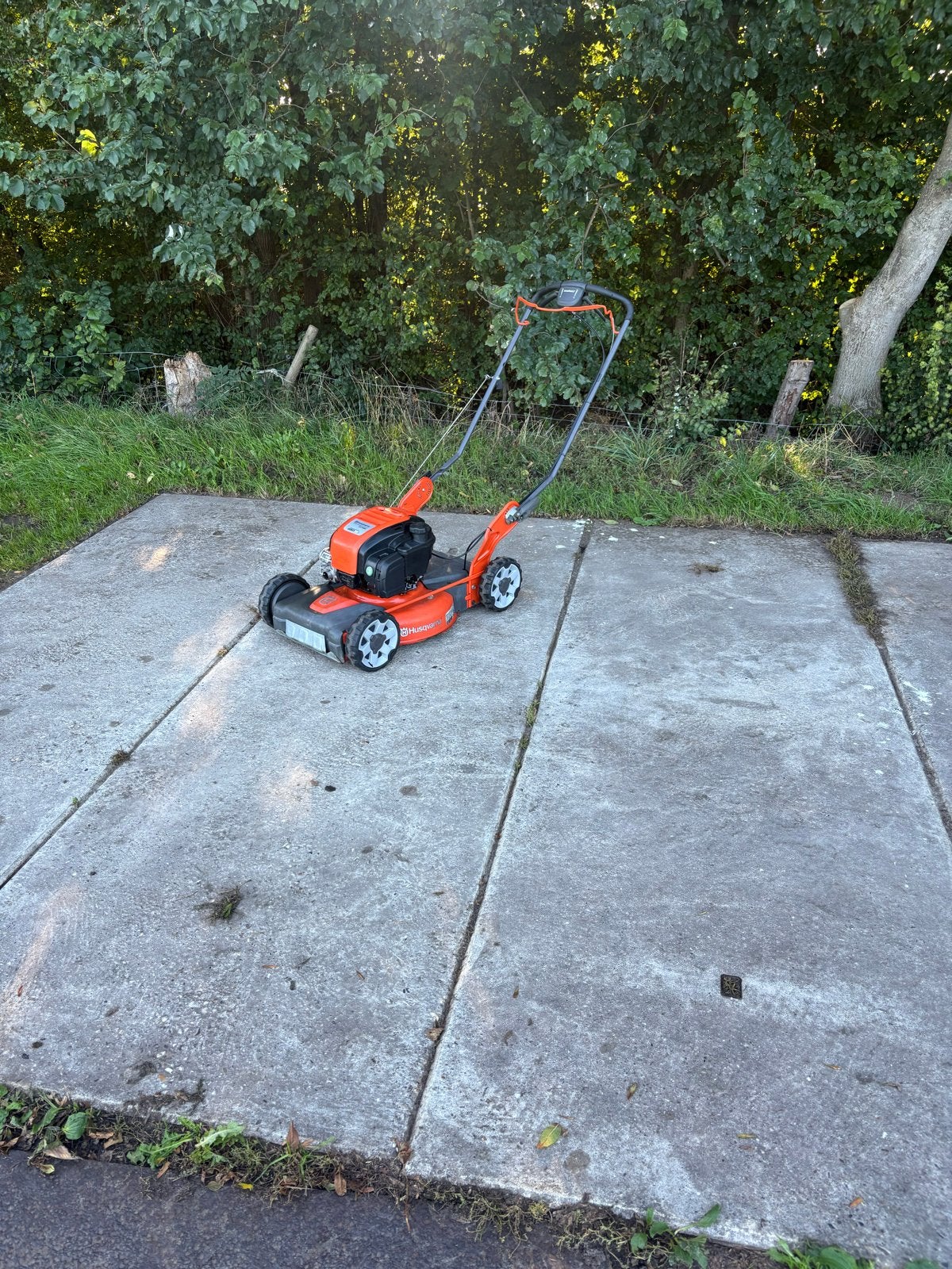 Husqvarna LB 348V Benzine Grasmaaier - Bouwjaar 2016, Ophalen, Cirkelmaaier, Gebruikt, Husqvarna