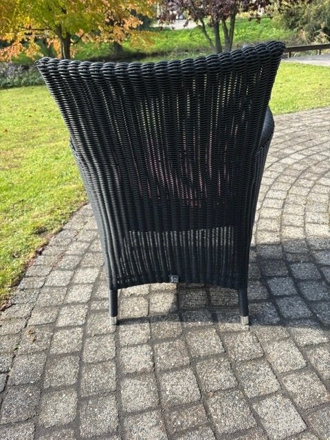 Tuinstoelen zwart (6 stuks)
