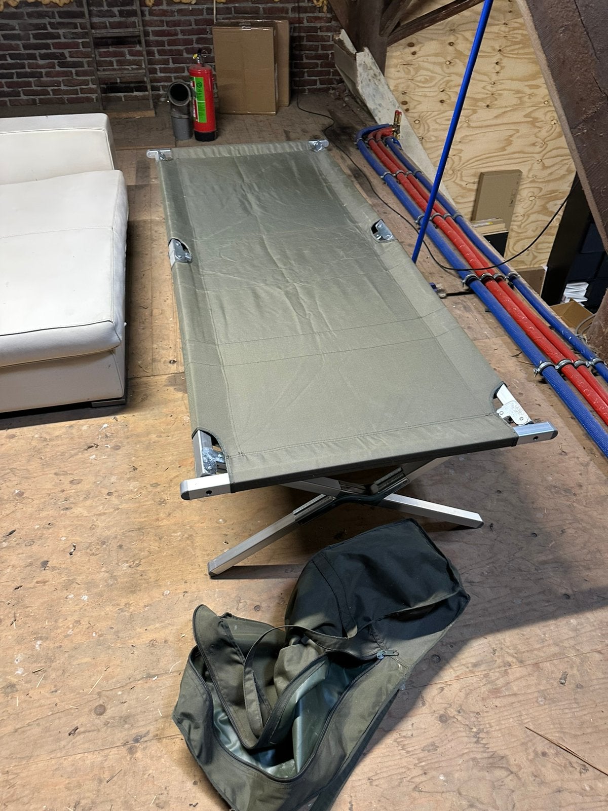 Opvouwbaar ligbed campingbed veldbed, Bed, Bed, Aluminium, Ophalen of Verzenden