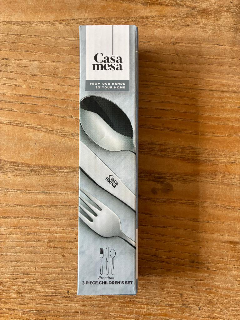 Casa Mesa 3-delig kinderbestek - mes vork lepel - nieuw, Huis en Inrichting, Keuken | Bestek, Nieuw, Ophalen of Verzenden, Rvs of Chroom