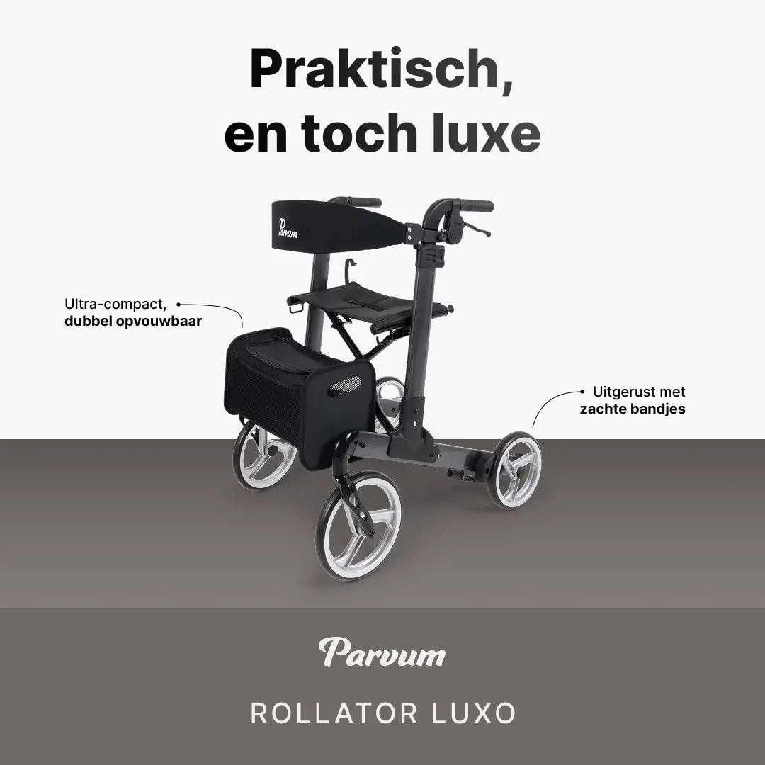 Parvum Rollator Luxo Large – Nieuw in doos – 2x opvouwbaar, Ophalen, Opvouwbaar, Nieuw