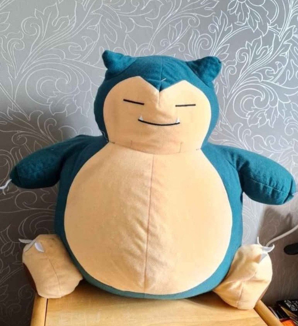 Grote Snorlax Knuffel - Pokémon, Kinderen en Baby's, Overige merken, Overige typen, Blauw, Ophalen of Verzenden