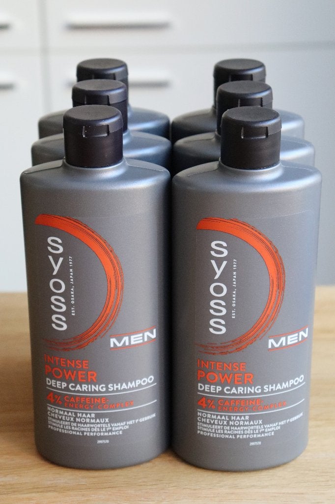 Syoss Men Intense Power shampoo | 6x 440ml, Ophalen of Verzenden, Nieuw, Shampoo of Conditioner