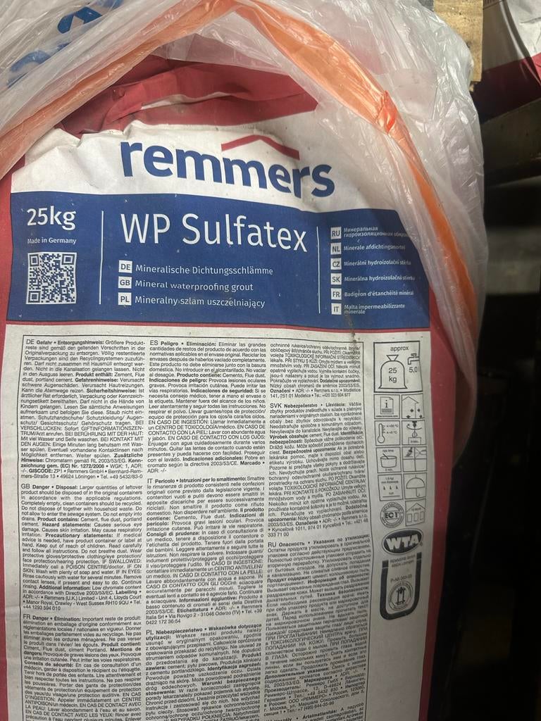 Remmers WP Sulfafex / WP Top [basic] 25kg, 20 liter of meer, Ophalen of Verzenden, Nieuw