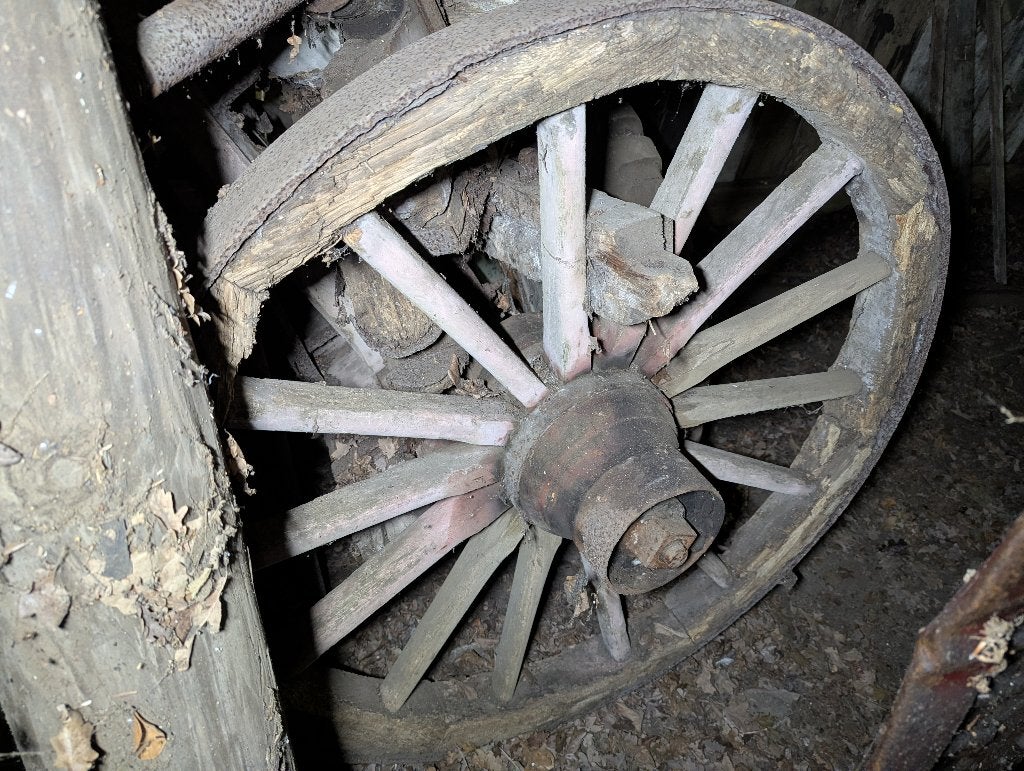 Antieke houten paardenkar, paardenwagen, onderdelen, Ophalen