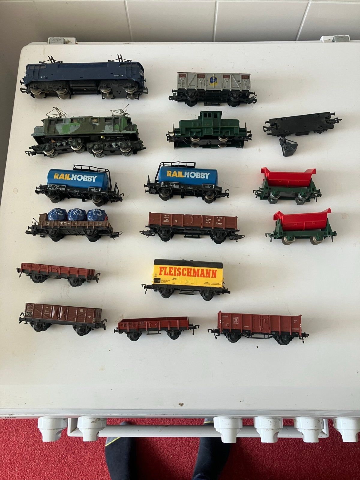 Grote collectie modeltreinen en rails (H0), Ophalen, Gebruikt, Locomotief, Fleischmann