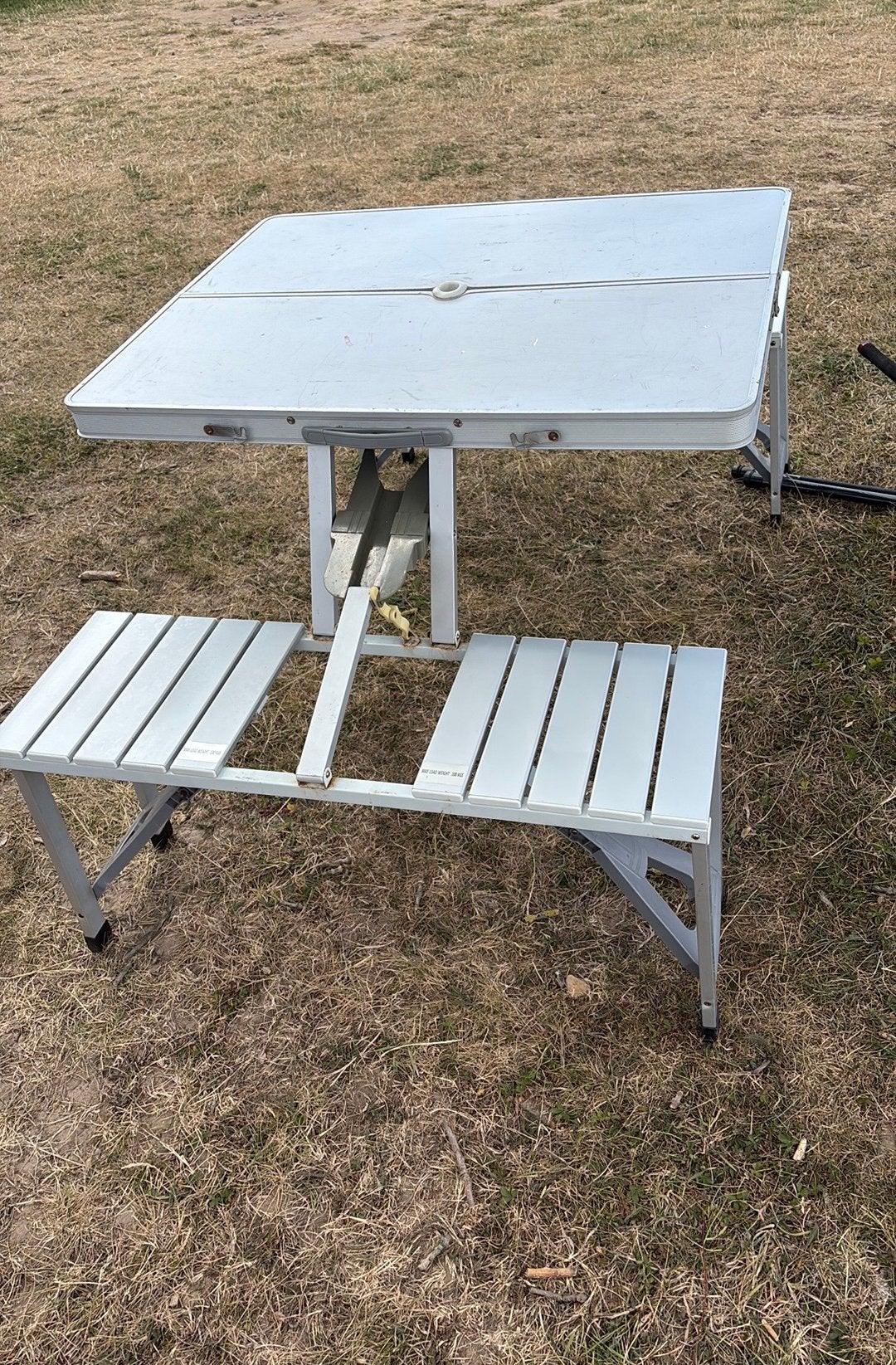 Aluminium inklapbare camping picknick tafel, Caravans en Kamperen, Ophalen, Zo goed als nieuw, Campingtafel