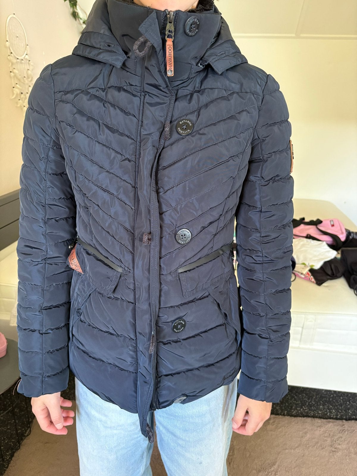 Navahoo winterjas maat S, Kleding | Dames, Jassen | Winter, Ophalen of Verzenden, Zo goed als nieuw, Maat 36 (S), Blauw