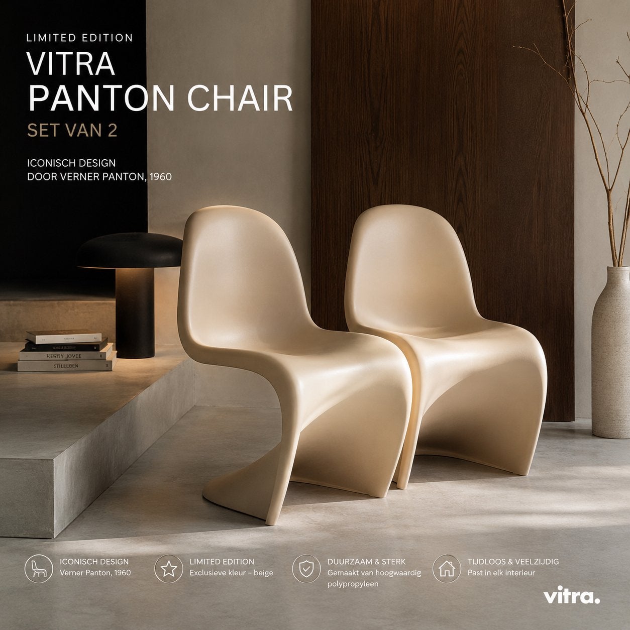 2 x Vitra Panton Chair Limited Edition, Ophalen, Kunststof, Twee, Overige kleuren