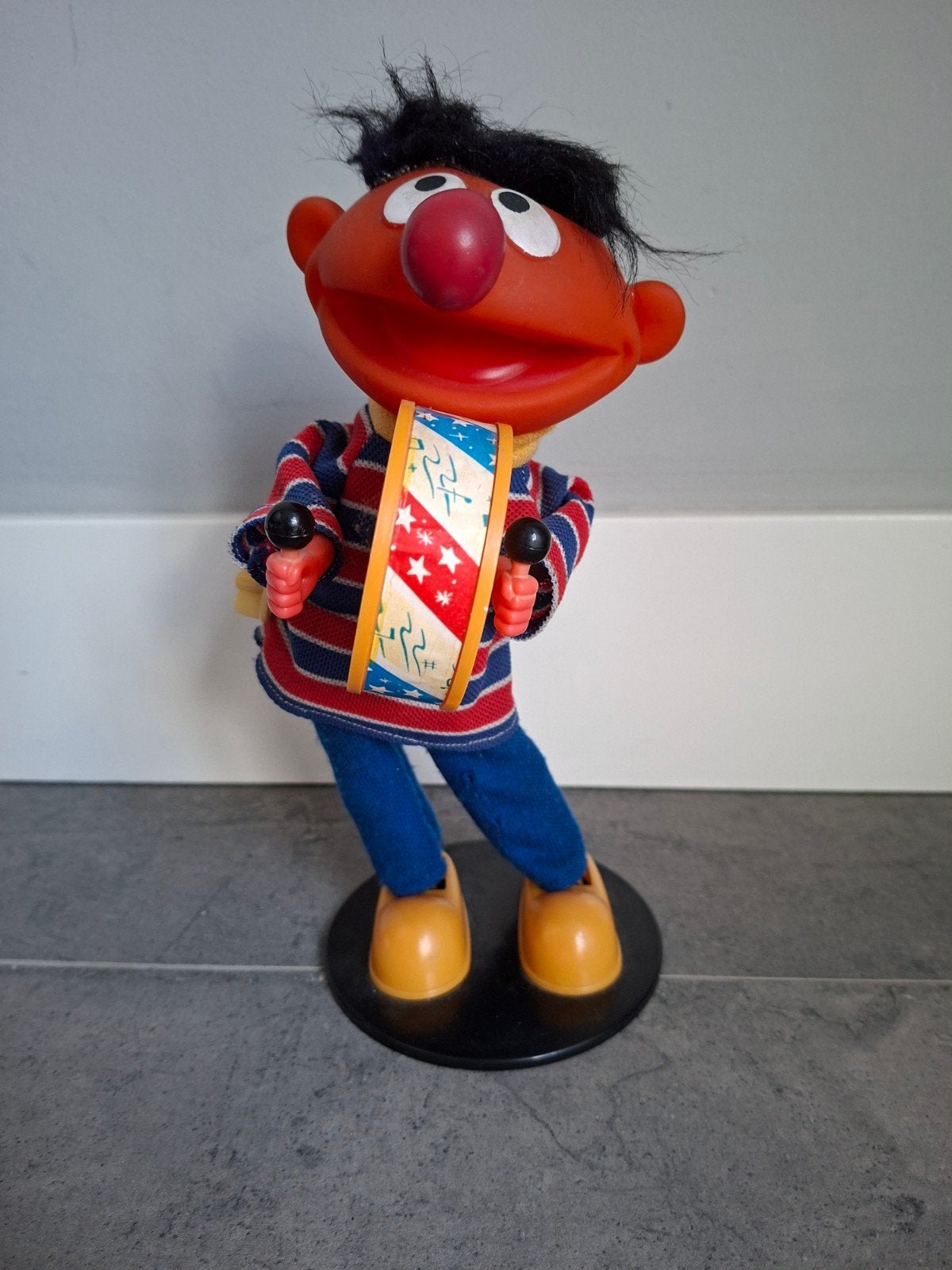 Vintage Ernie Sesamstraat pop jaren '80 - Werkt volledig, Ophalen of Verzenden, Gebruikt, Jongen of Meisje