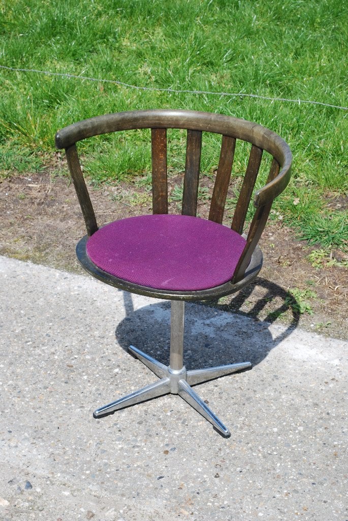 Vintage design stoel, draaistoel spijlenstoel, Ophalen, Gebruikt, Overige kleuren, Vintage
