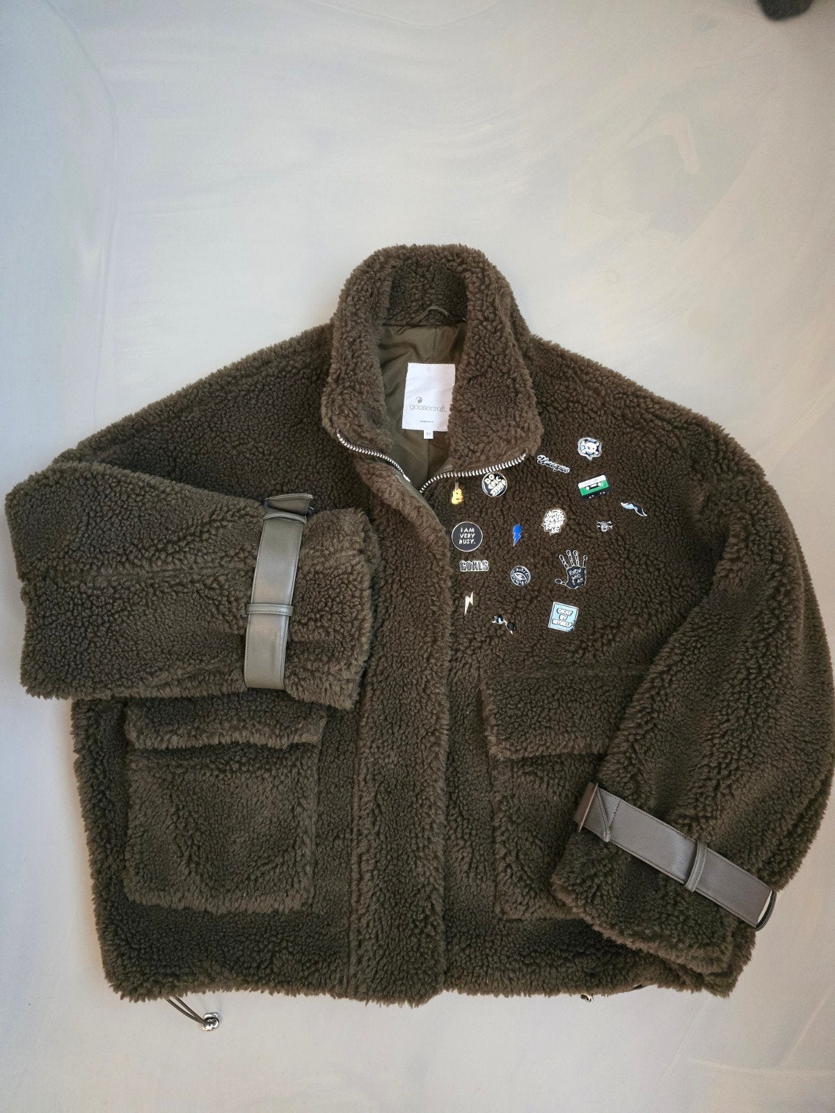 Goosecraft Lola Pins Jas - Military Green - Maat XS / S., Goosecraft, Ophalen of Verzenden, Zo goed als nieuw, Maat 36 (S)