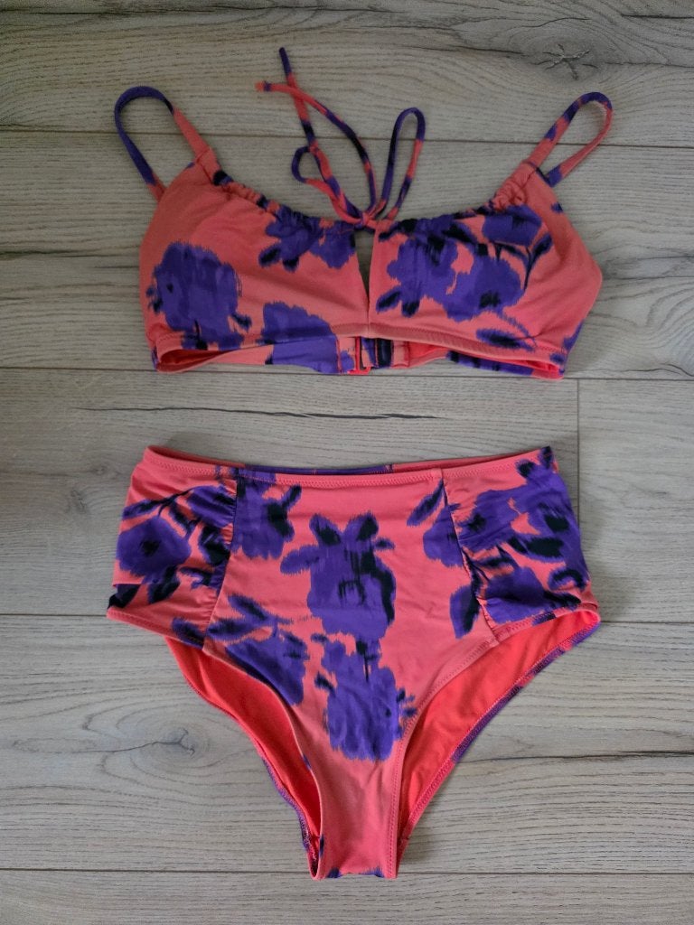 Bonprix bikinibroek hoge taille bikinitop paars roze 36/38, Bonprix, Ophalen of Verzenden, Roze, Bikini